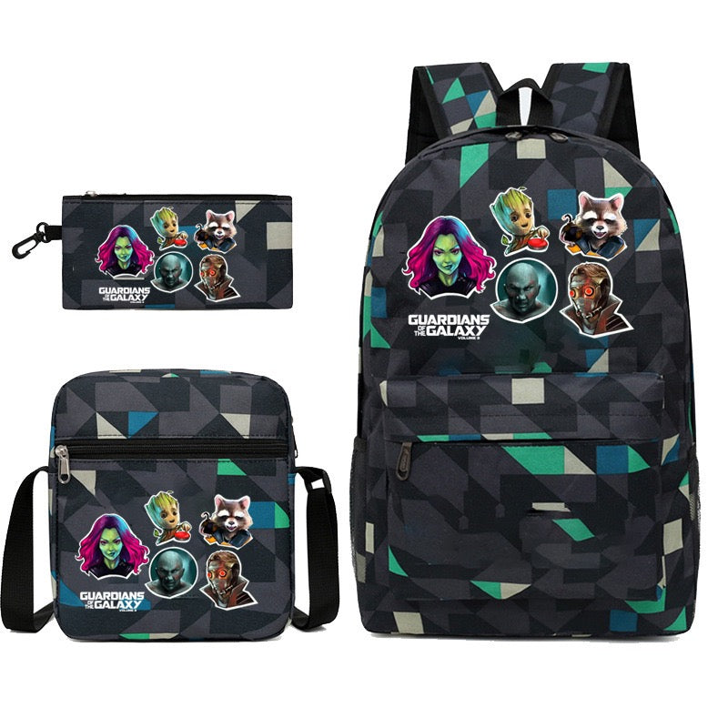Guardians of the Galaxy School Backpack Shoulder Bag Pencil Bags 3pcs Set