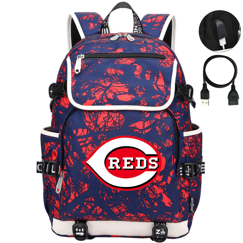 Cincinnati Reds Backpack School Notebook Travel Bags