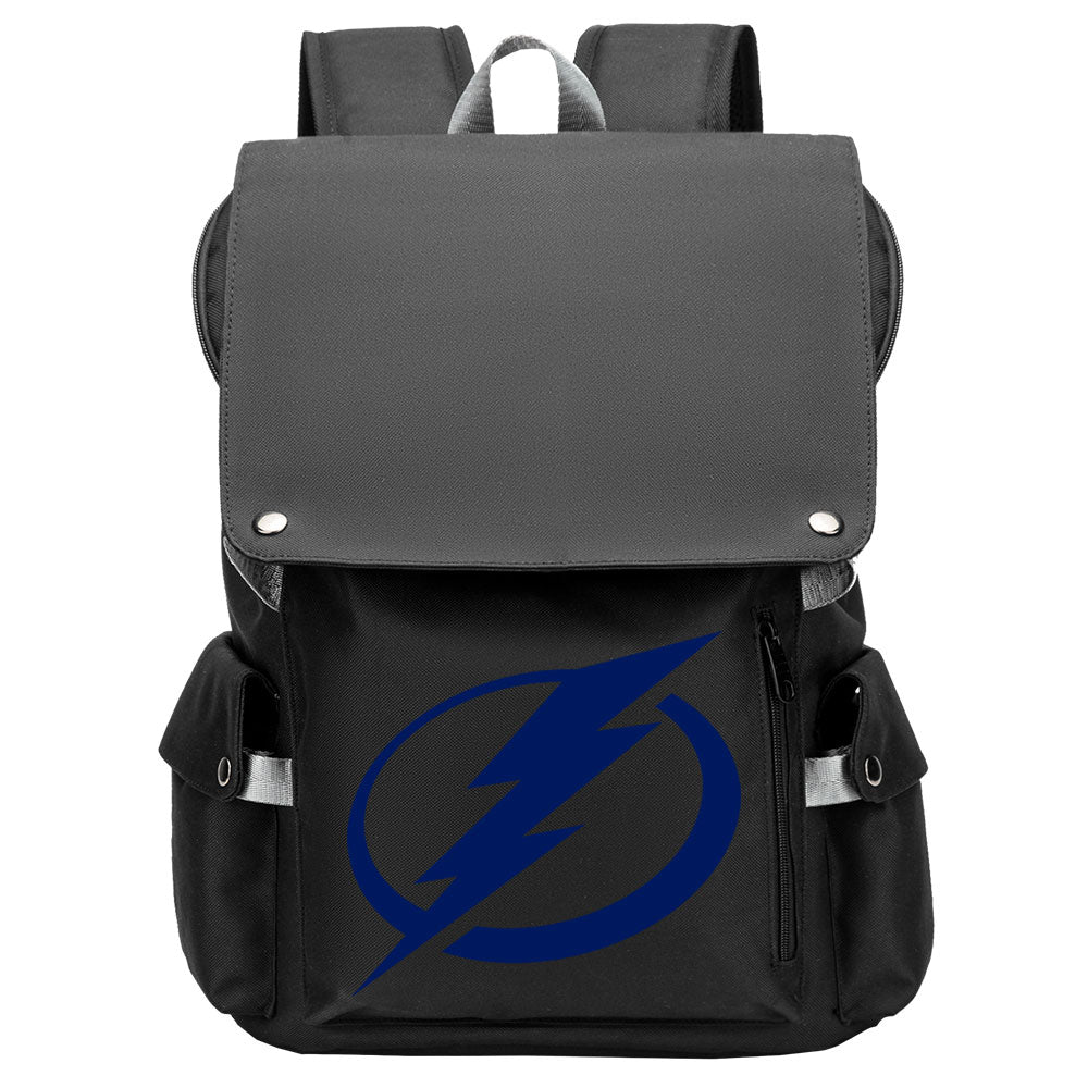 Tampa Bay Lightning Hockey Team School Backpack Oxford Laptop Bag