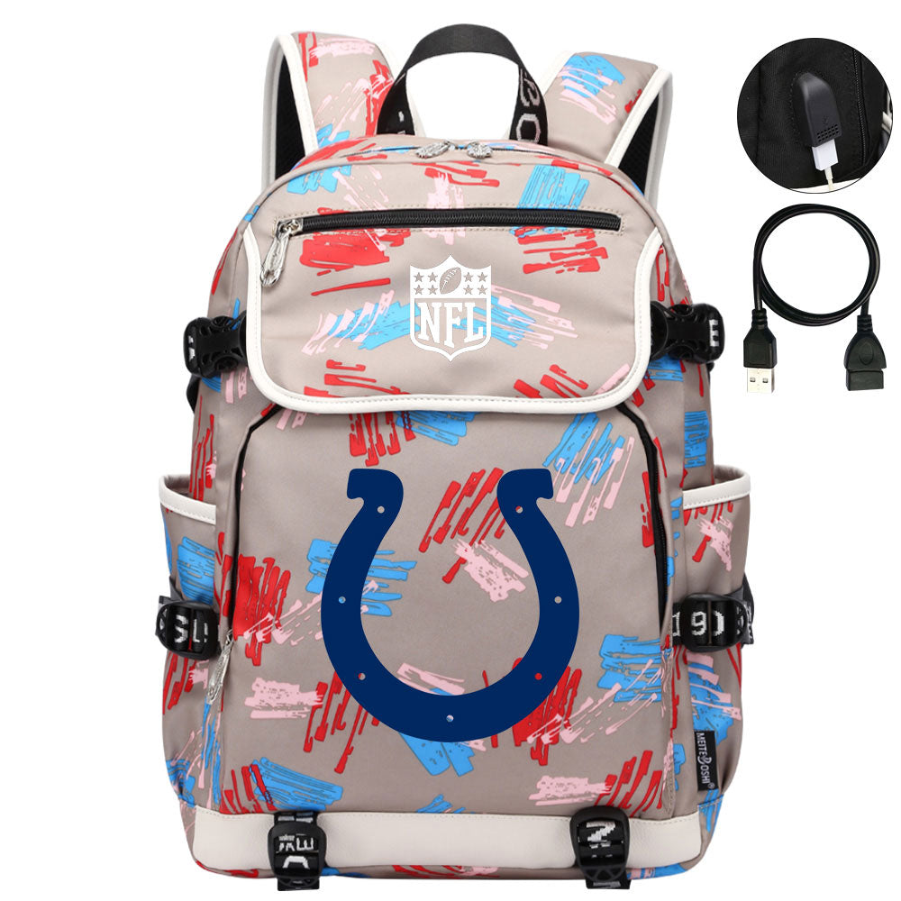 Indianapolis Colts Hockey League Backpack School Notebook Travel Bag