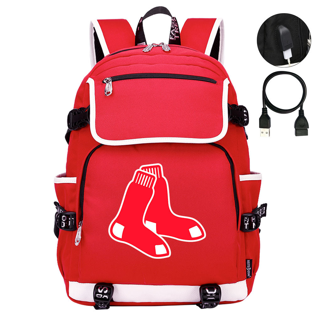 Boston Red Sox Backpack School Notebook Travel Bags