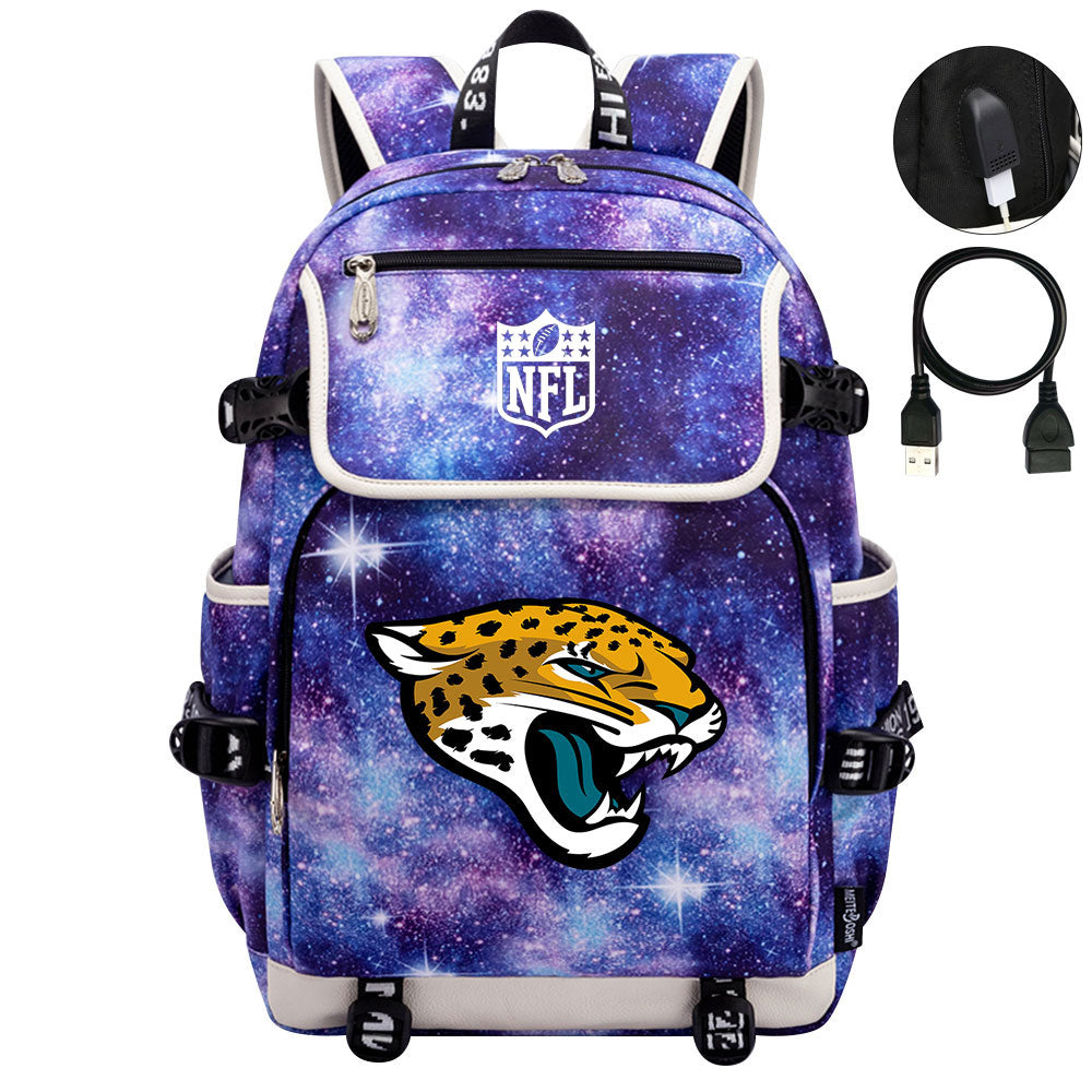 Jacksonville Jaguars Hockey League Backpack School Notebook Travel Bag