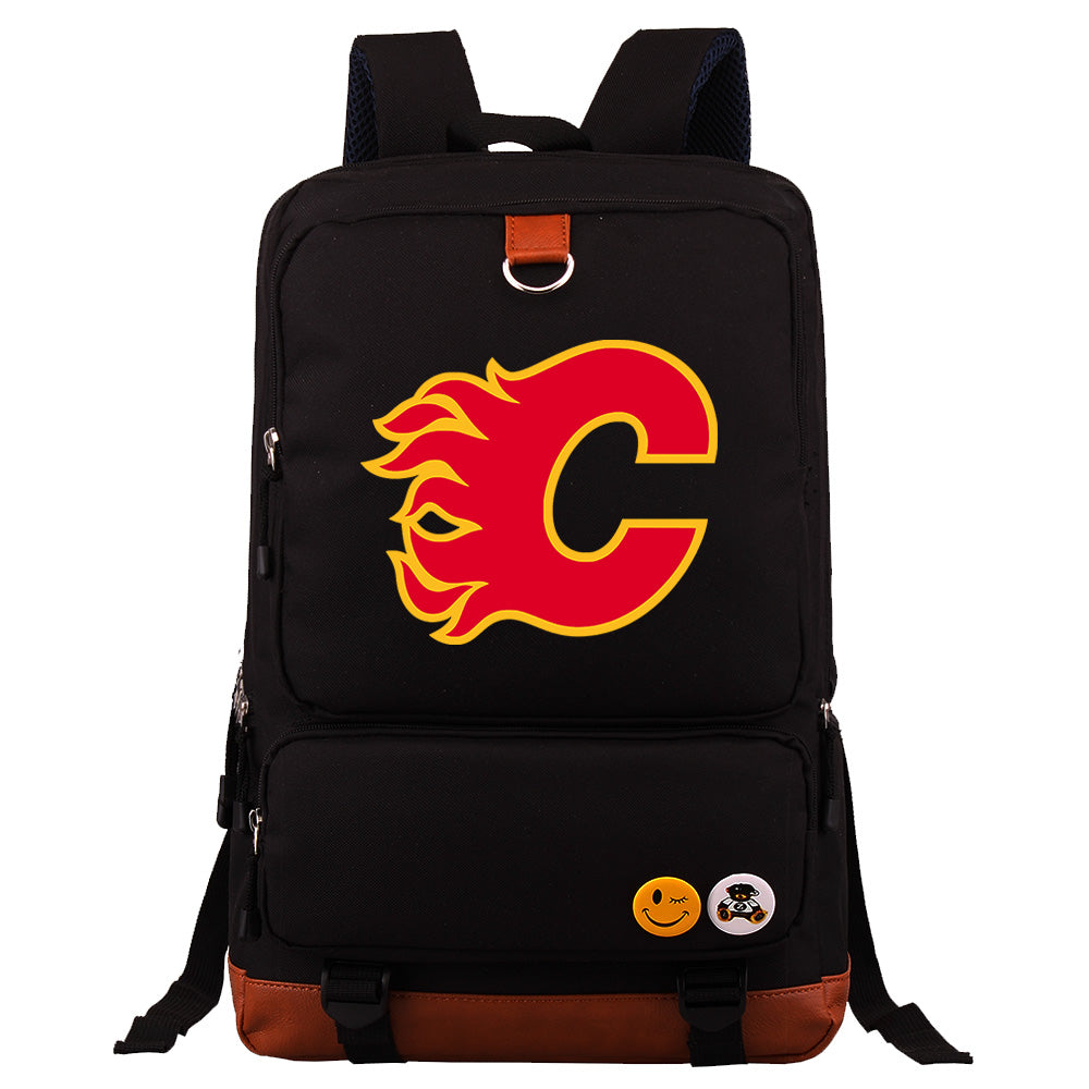 Calgary Flames Hockey Team Proof Backpack NoteBook Laptop School Bag