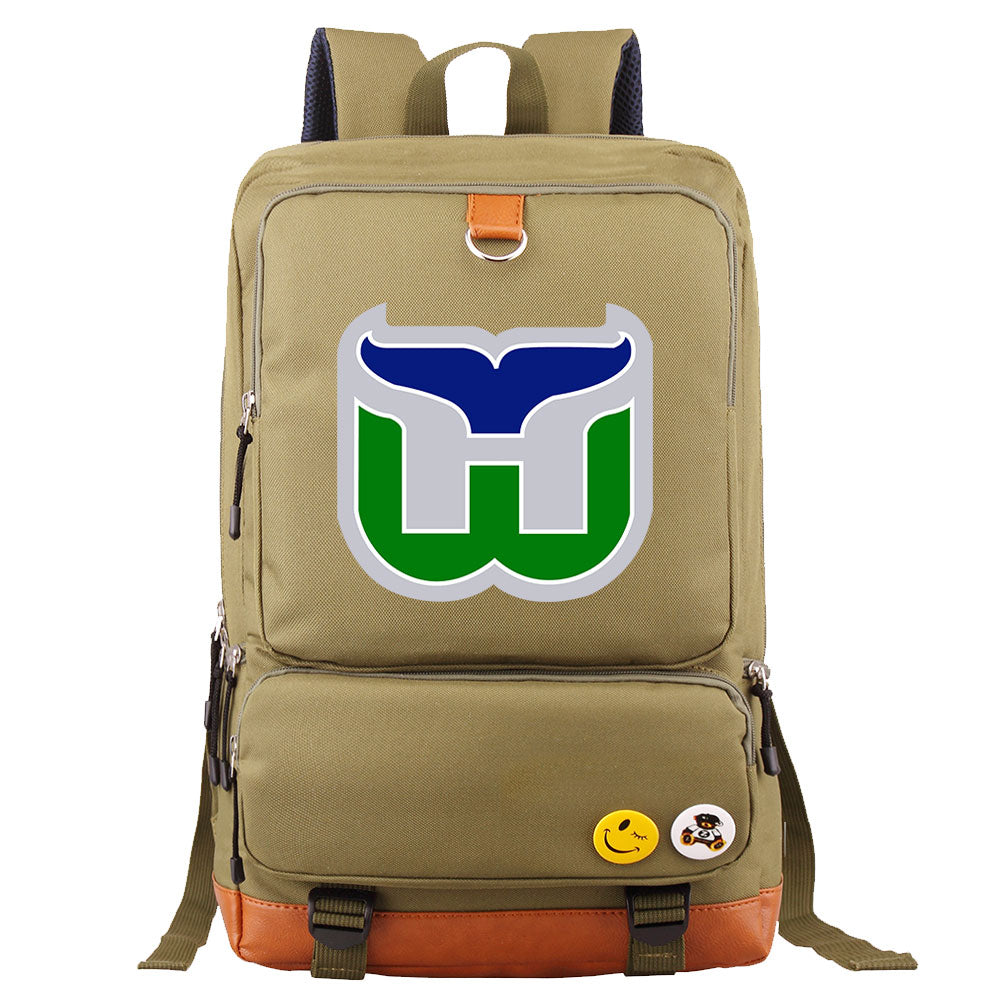 Hartford Whalers Hockey Team Proof Backpack NoteBook Laptop School Bag