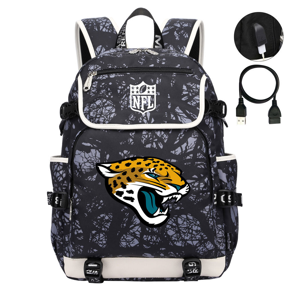 Jacksonville Jaguars Hockey League Backpack School Notebook Travel Bag