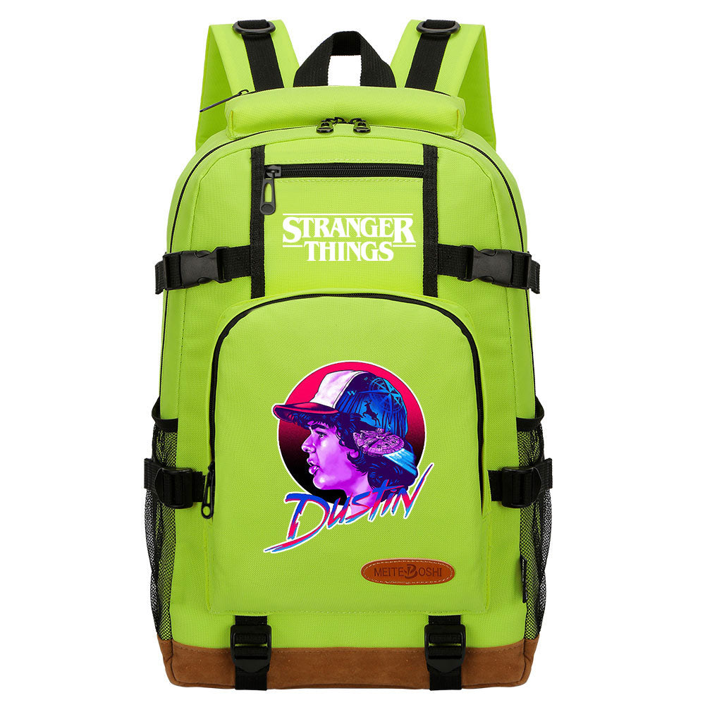 Strangers Things Dustin Henderson Waterproof Backpack School Notebook Travel Bag