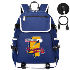 Mississippi Braves Backpack School Notebook Travel Bags