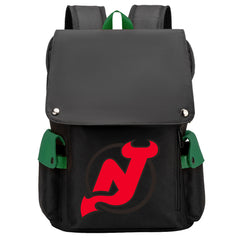 New Jersey Devils Hockey Team School Backpack Oxford Laptop Bag