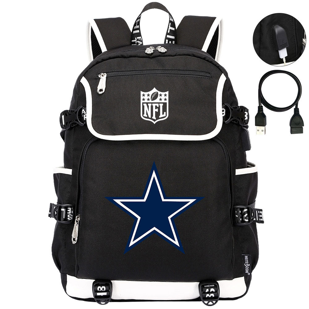 Dallas Cowboys Football Team Rugby Backpack School Notebook Travel Bag