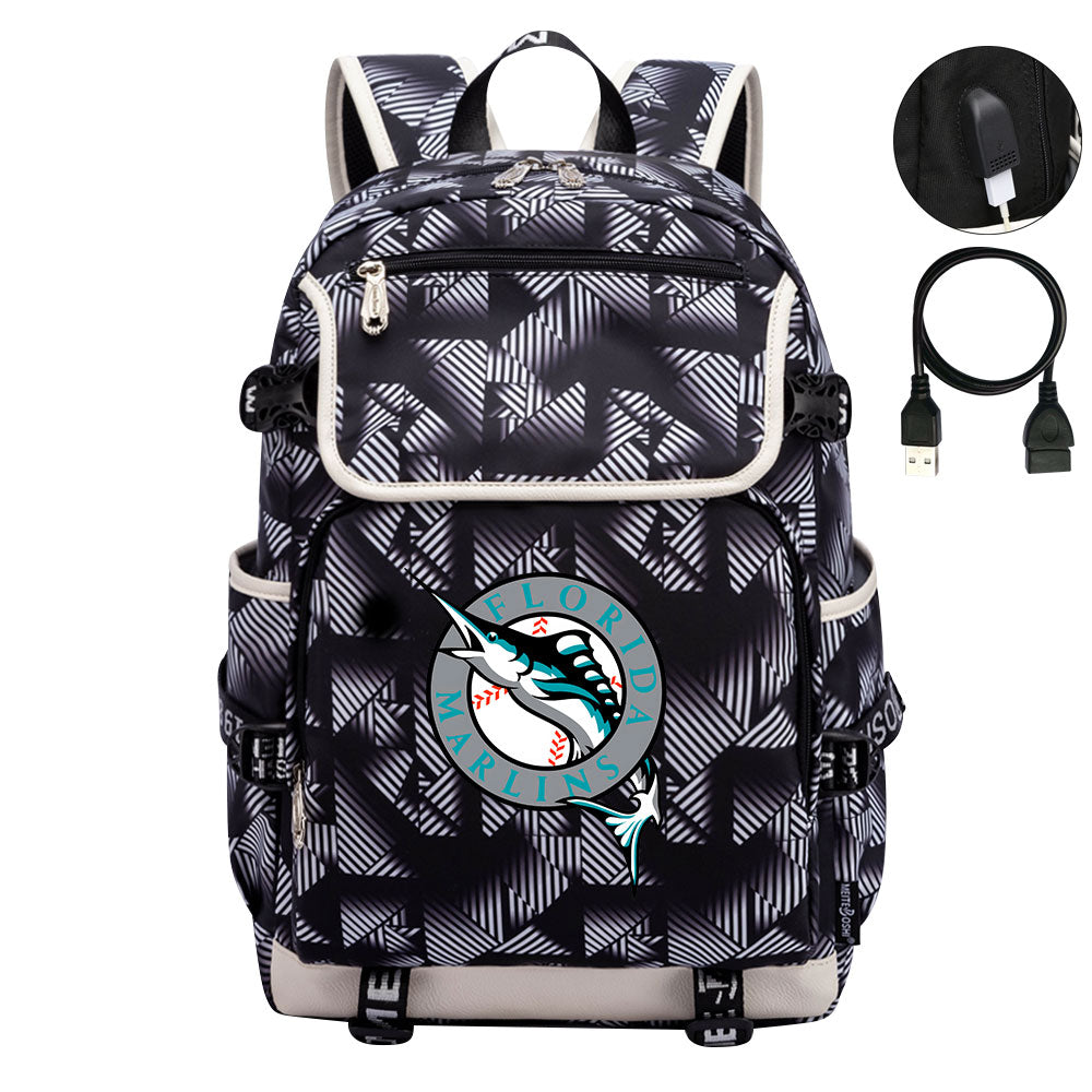 Florida Marlins Backpack School Notebook Travel Bags