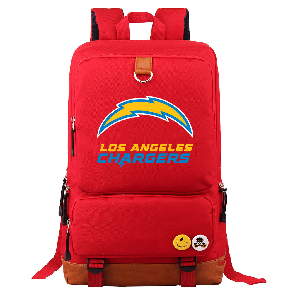 Los Angeles Chargers Football Team Rugby Proof Backpack NoteBook Laptop School Bag