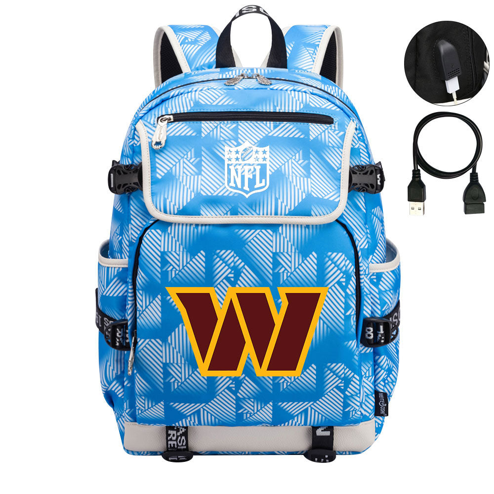 Washington Commanders Football Rugby Backpack School Notebook Travel Bags