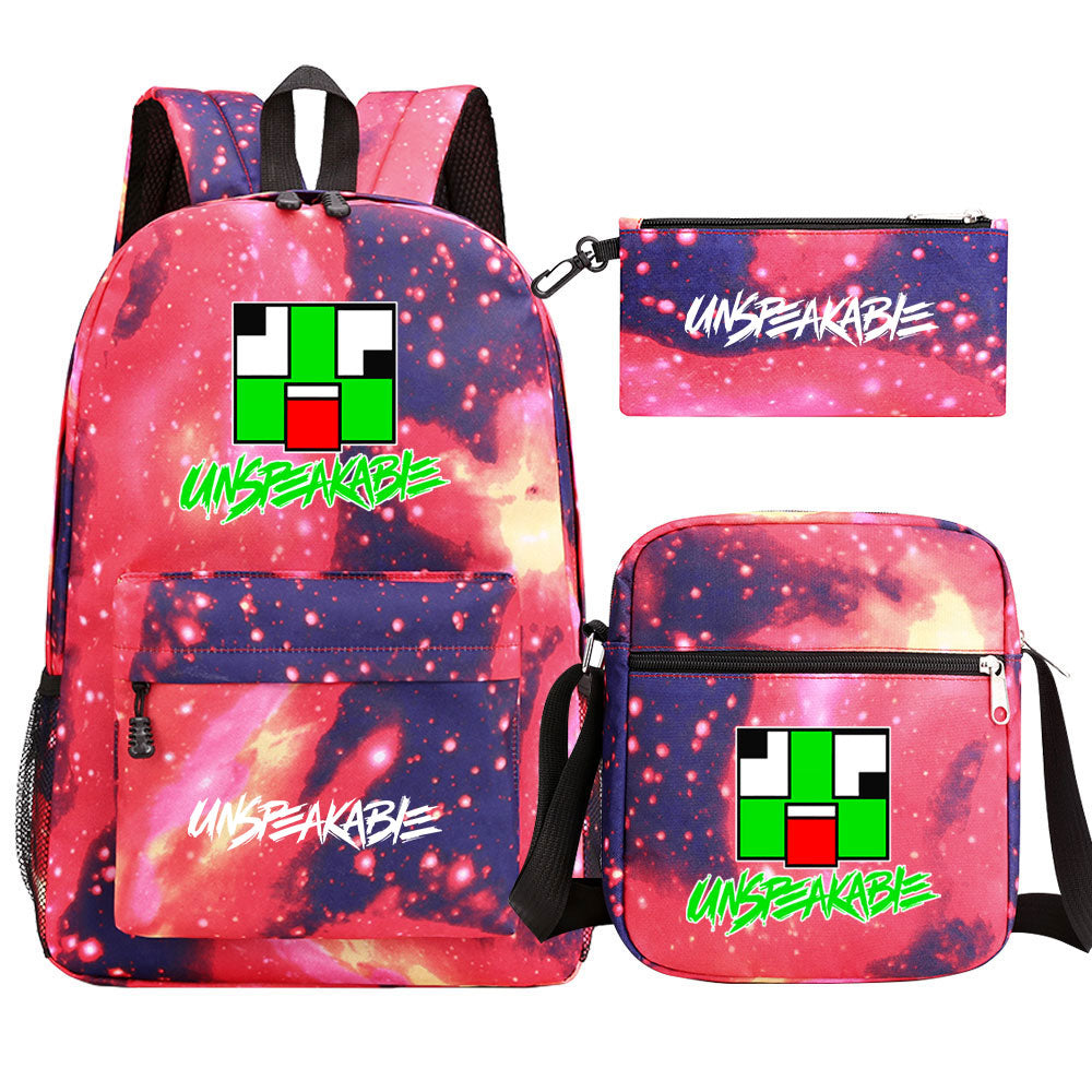 Unspeakable Game School Backpack Shoulder Bag Pencil Bags 3pcs Set