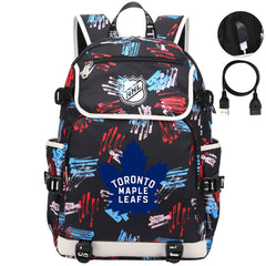 Toronto Maple Leafs Hockey League Backpack School Notebook Travel Bags