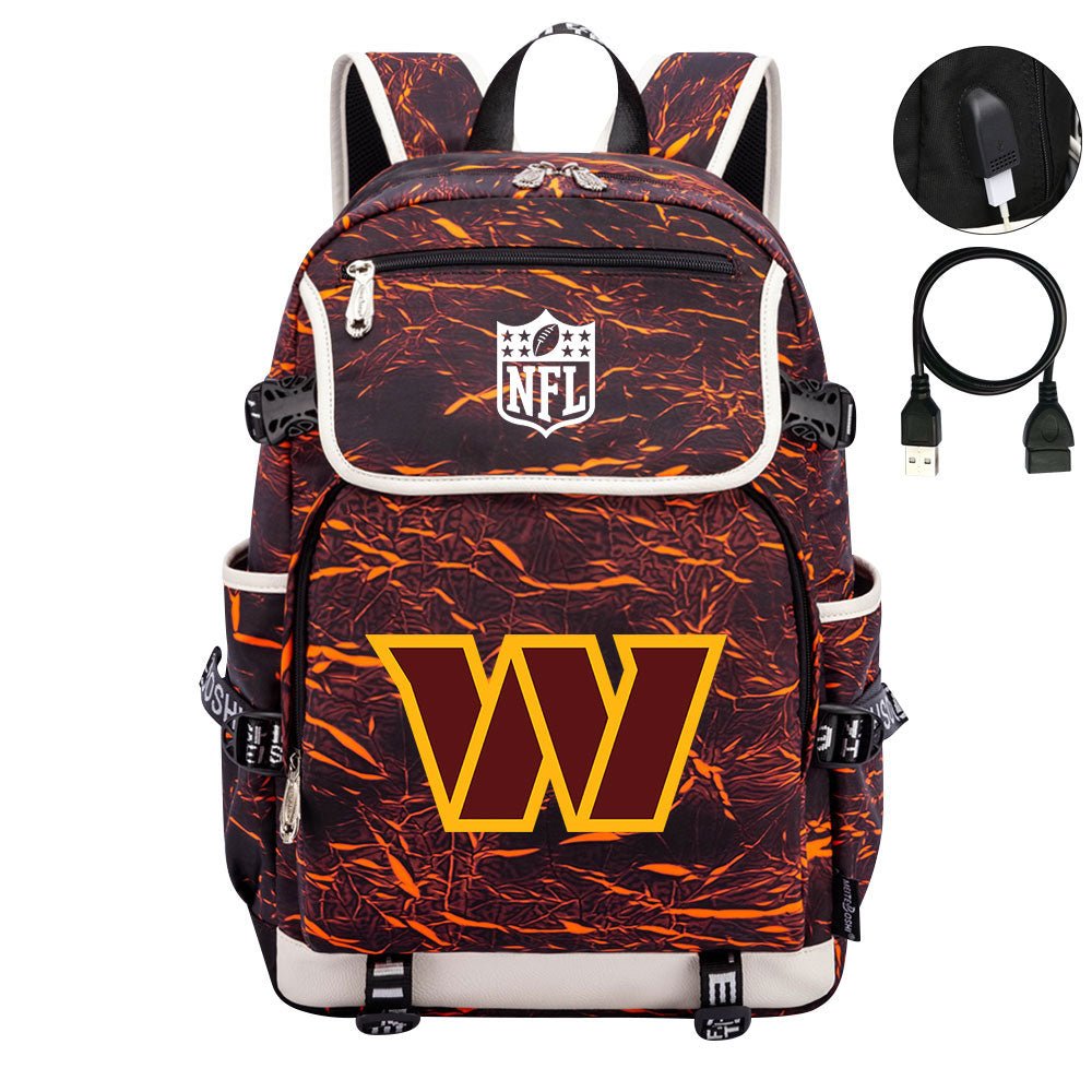 Washington Commanders Football Rugby Backpack School Notebook Travel Bags