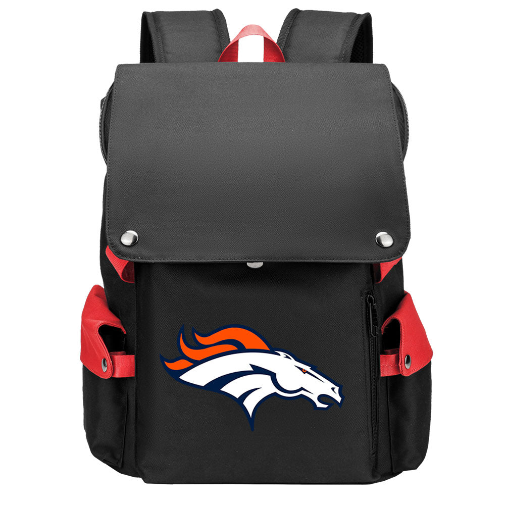 Denver Broncos Football Team Rugby Laptop Backpack Oxford School Bag