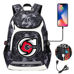 Cincinnati Cyclones Hockey Backpack School Notebook Travel Bags With USB
