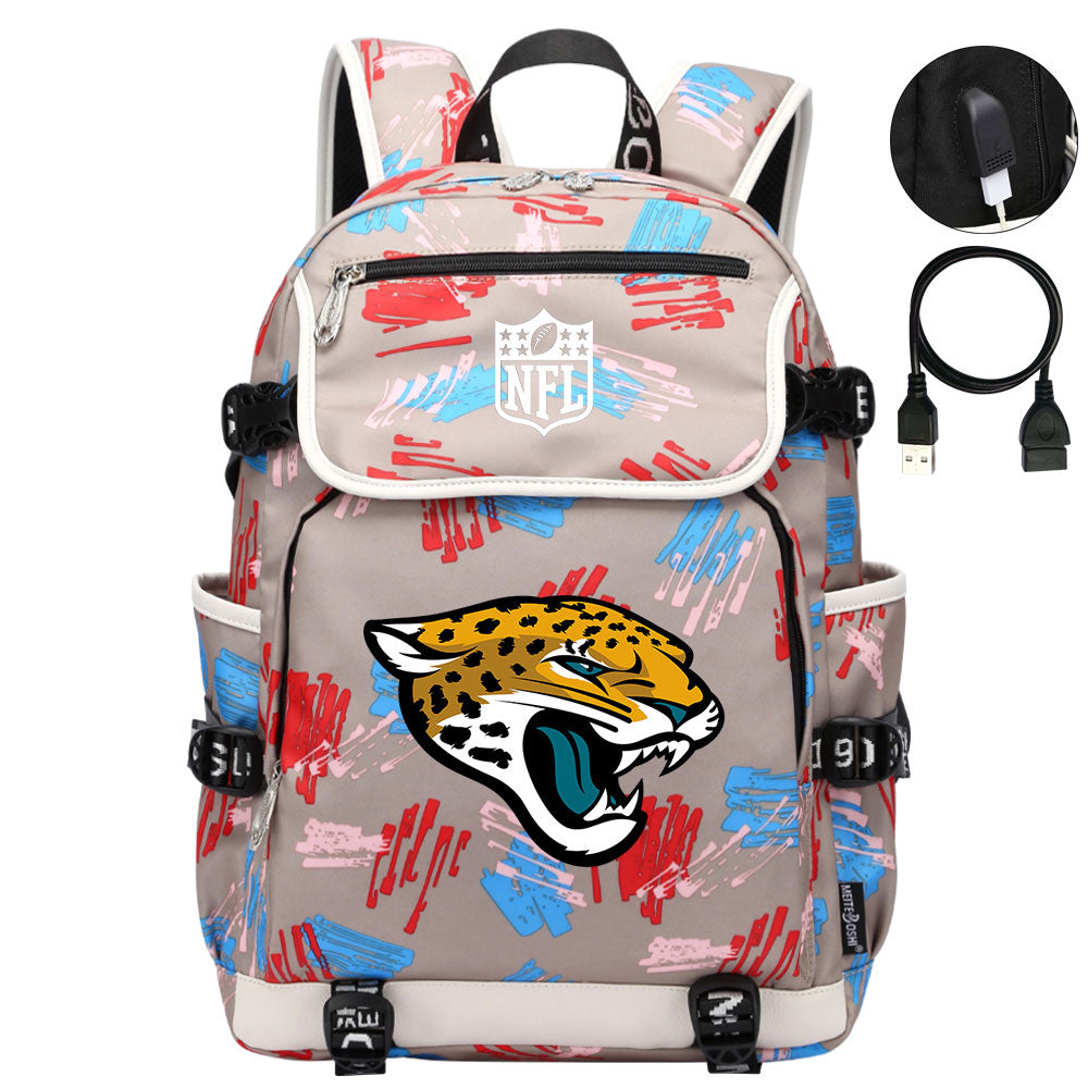 Jacksonville Jaguars Hockey League Backpack School Notebook Travel Bag
