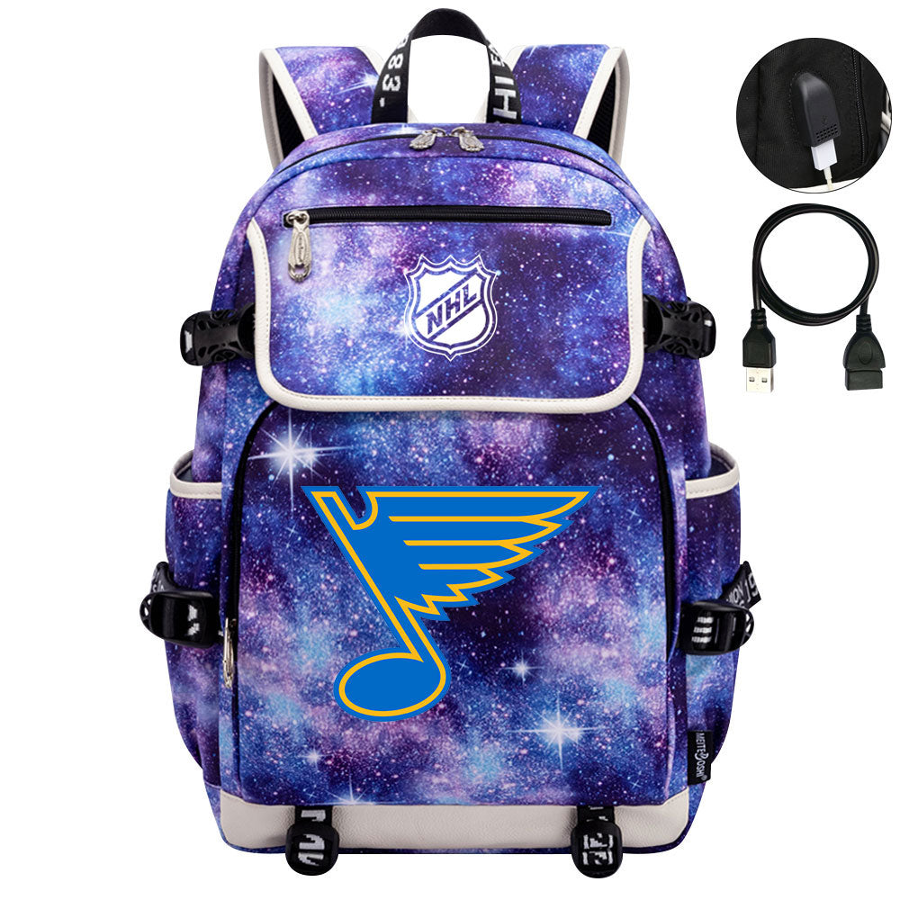 St Louis Blues Hockey Team Backpack School Notebook Travel Bags