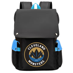 Cleveland Monsters Hockey Team School Backpack Oxford Laptop Bag