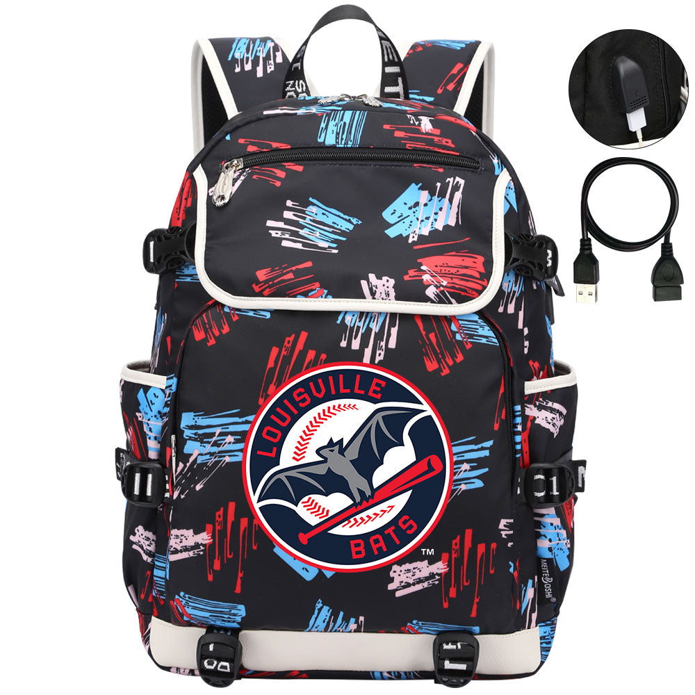 Louisville Bats Backpack School Notebook Travel Bags