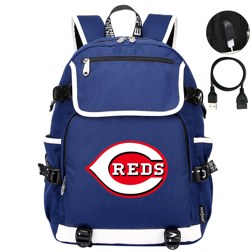 Cincinnati Reds Backpack School Notebook Travel Bags