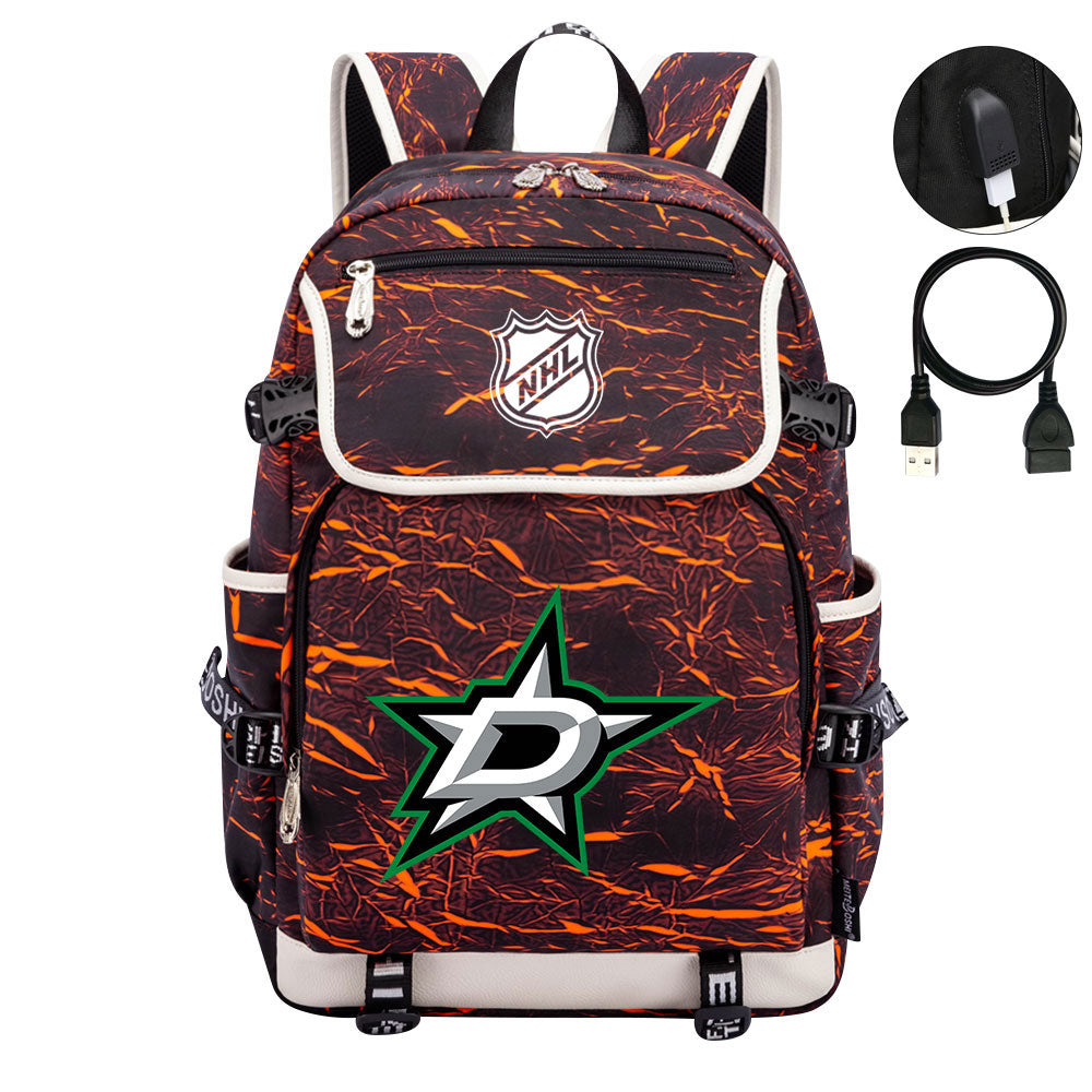 Dallas Stars Hockey League Backpack School Notebook Travel Bag