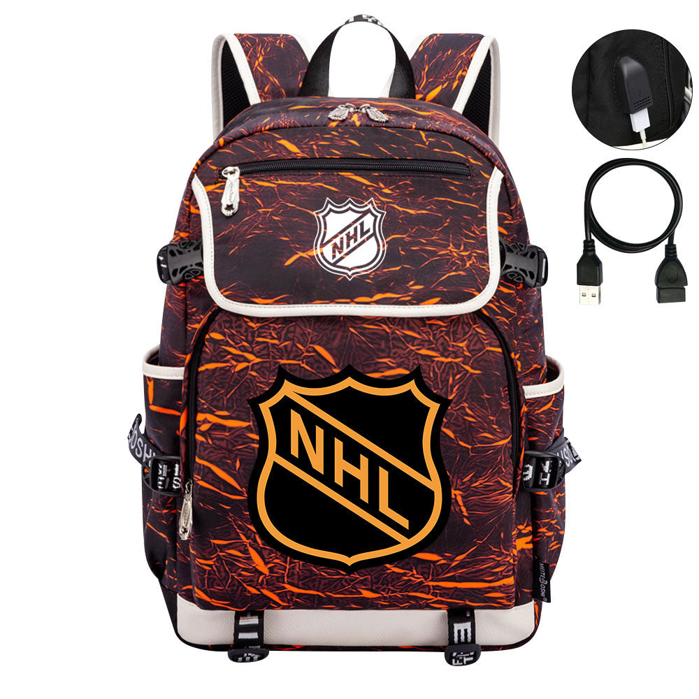 Hockey Team Backpack School Notebook Travel Bags