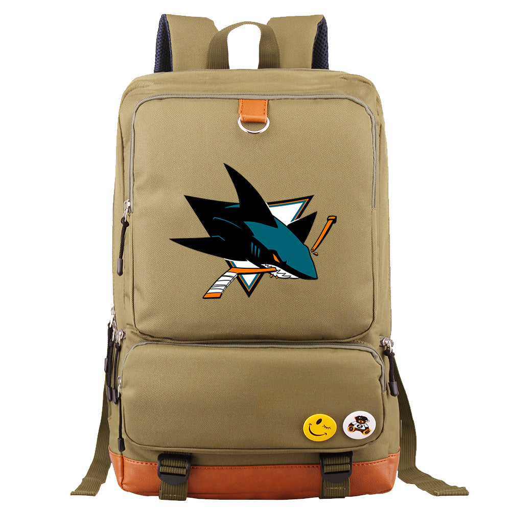San Jose Sharks Hockey Team Proof Backpack NoteBook Laptop School Bag