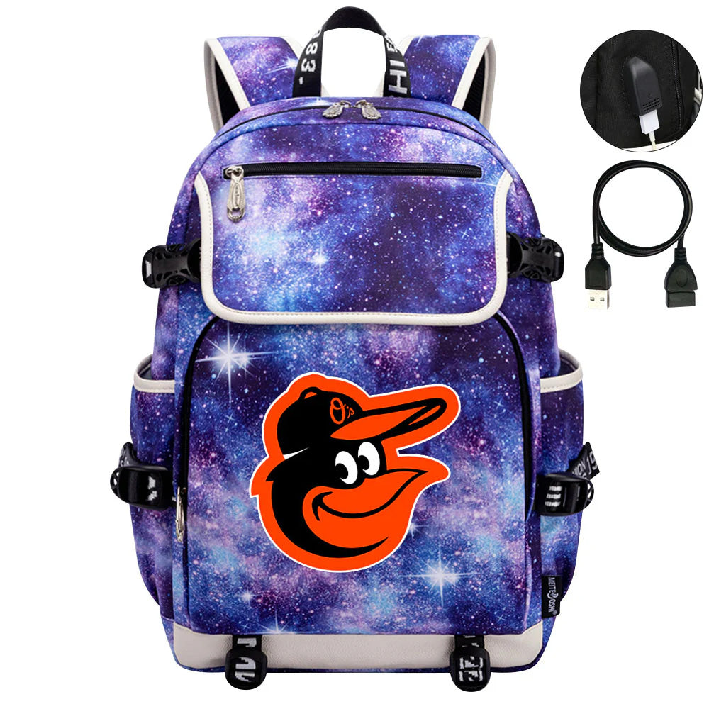 Baltimore Orioles Backpack School Notebook Travel Bags