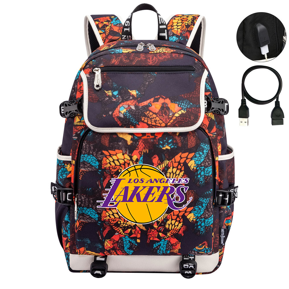 Los Angeles Lakers Backpack School Notebook Travel Bags