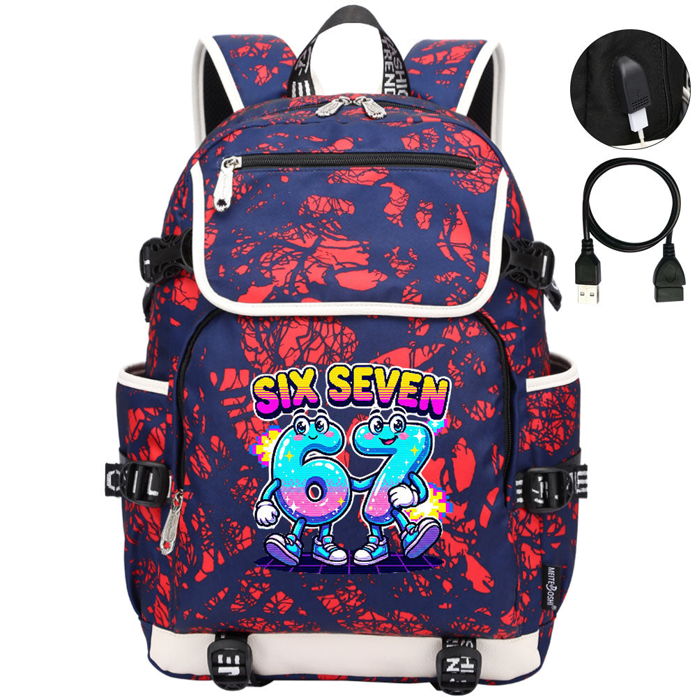 Steal a Brainrot 67 Backpack School Notebook Travel Bags