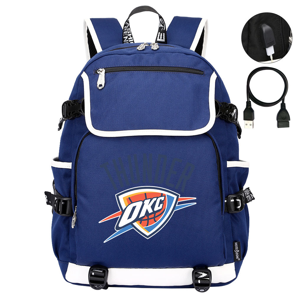 Oklahoma City Thunder Backpack School Notebook Travel Bags