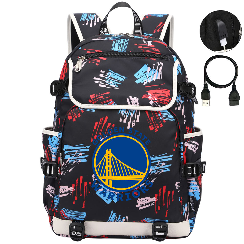Golden State Warriors Backpack School Notebook Travel Bags