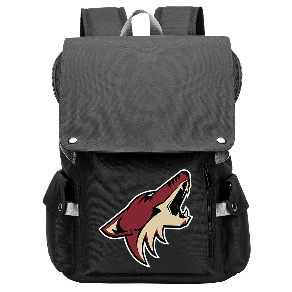 Arizona Coyotes Hockey Team Laptop Backpack Oxford School Bag