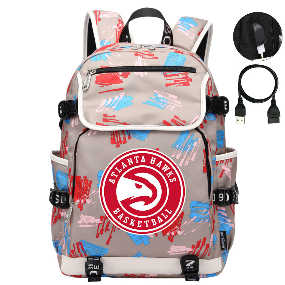 Atlanta Hawks Backpack School Notebook Travel Bags