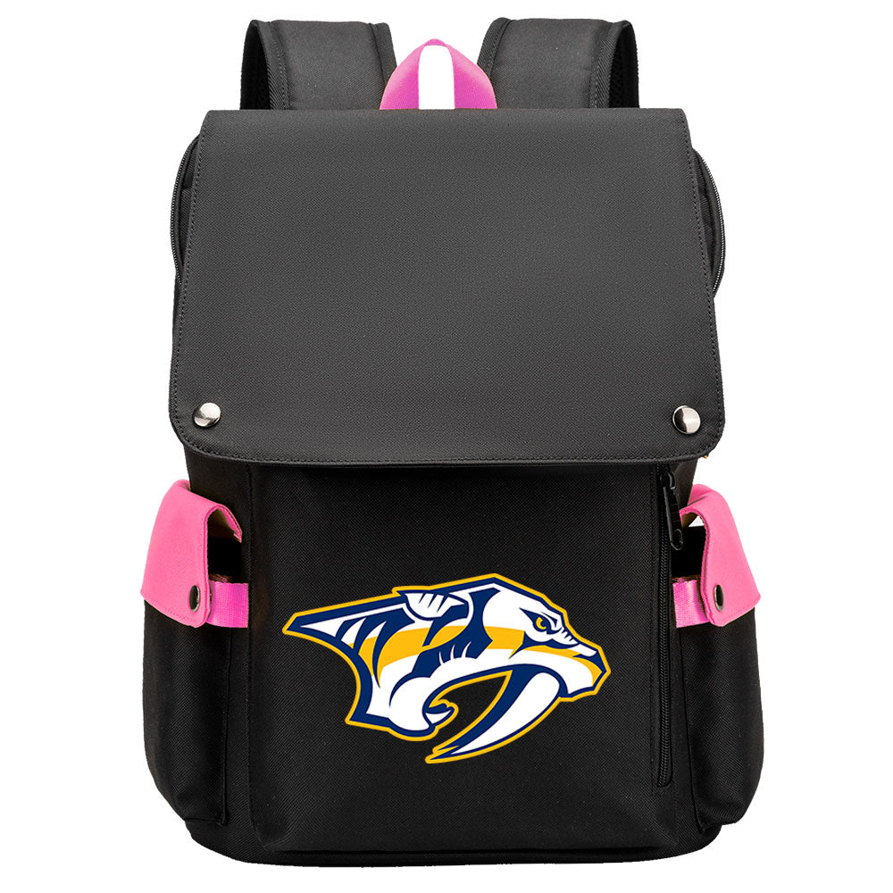 Nashville Predators Hockey Team School Backpack Oxford Laptop Bag