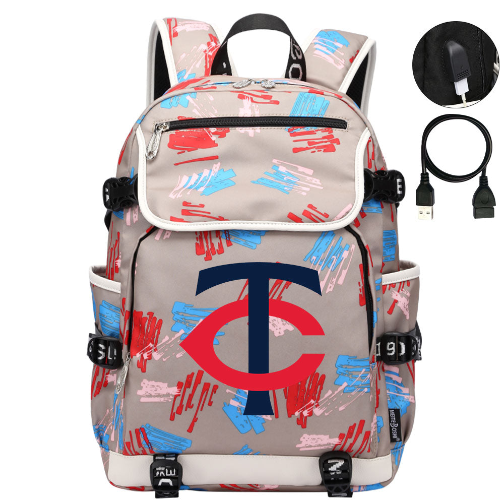 Minnesota Twins Backpack School Notebook Travel Bags