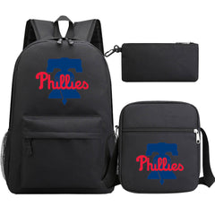 Philadelphia Phillies Baseball School Backpack Shoulder Bag Pencil Bags 3pcs Set