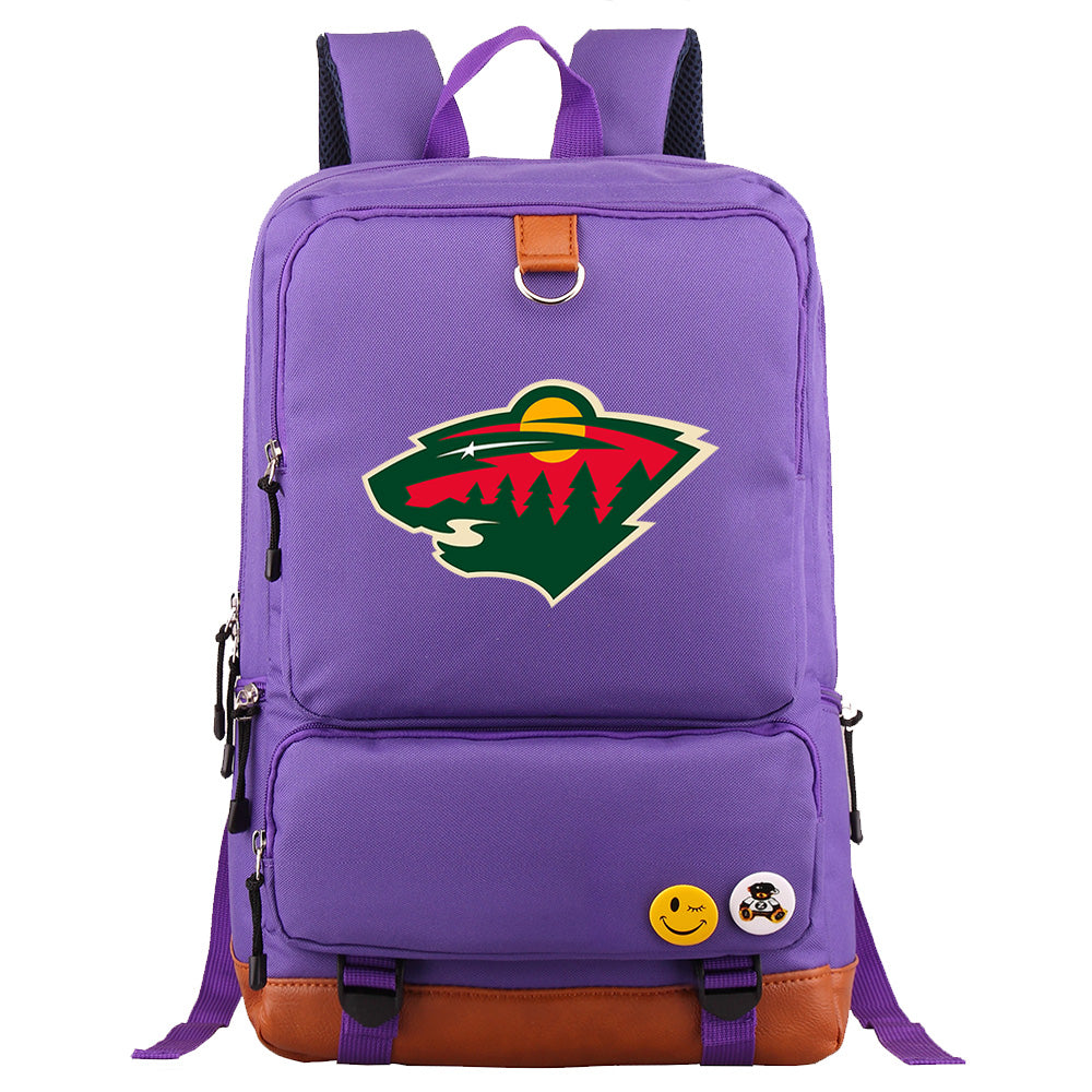 Minnesota Wild Hockey Team Proof Backpack NoteBook Laptop School Bag
