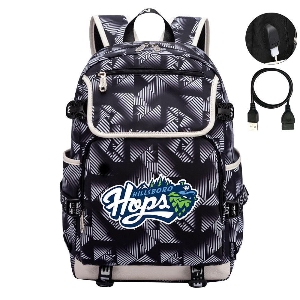 Hillsboro Hops Backpack School Notebook Travel Bags