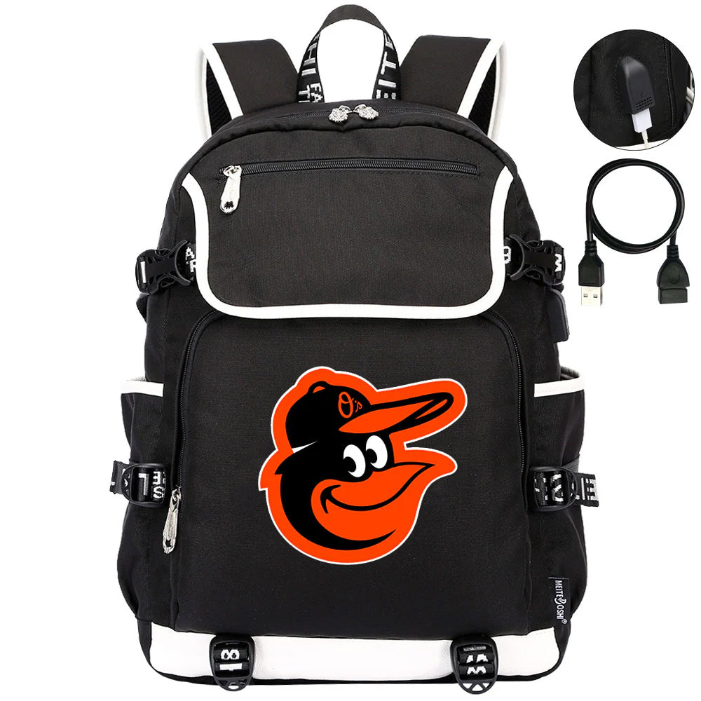 Baltimore Orioles Backpack School Notebook Travel Bags