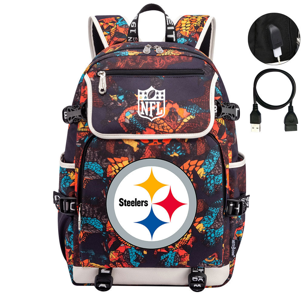 Pittsburgh Steelers Football Rugby Backpack School Notebook Travel Bags