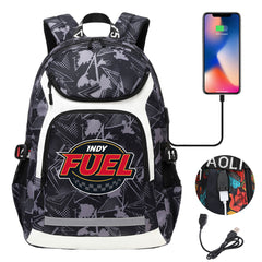 Indy Fuel Hockey Backpack School Notebook Travel Bags With USB