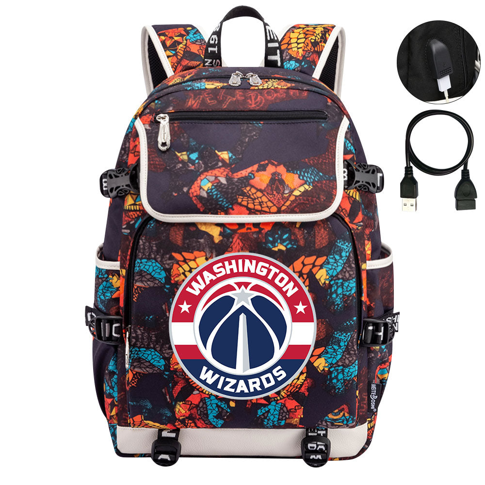 Washington Wizards Backpack School Notebook Travel Bags