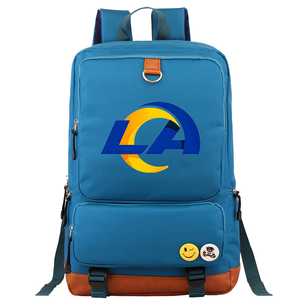 Los Angeles Rams Football Team Rugby Proof Backpack NoteBook Laptop School Bag