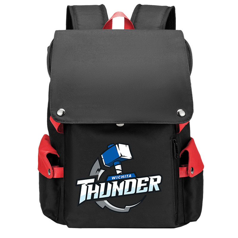 Wichita Thunder Hockey Team School Backpack Oxford Laptop Bag