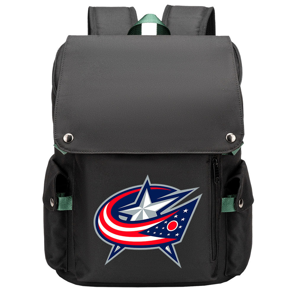 Columbus Blue Jackets Hockey Team School Backpack Oxford Laptop Bag