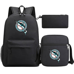 Florida Marlins Baseball School Backpack Shoulder Bag Pencil Bags 3pcs Set
