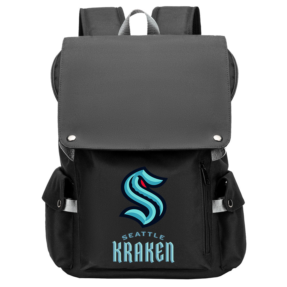 Seattle Kraken Hockey Team School Backpack Oxford Laptop Bag